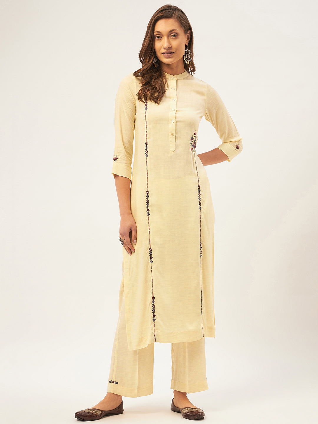 Lemon Yellow Straight Kurta Set