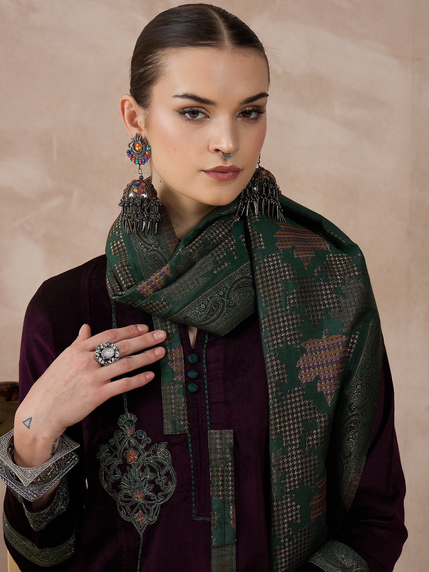The Burgundy Luxe Zareena Set