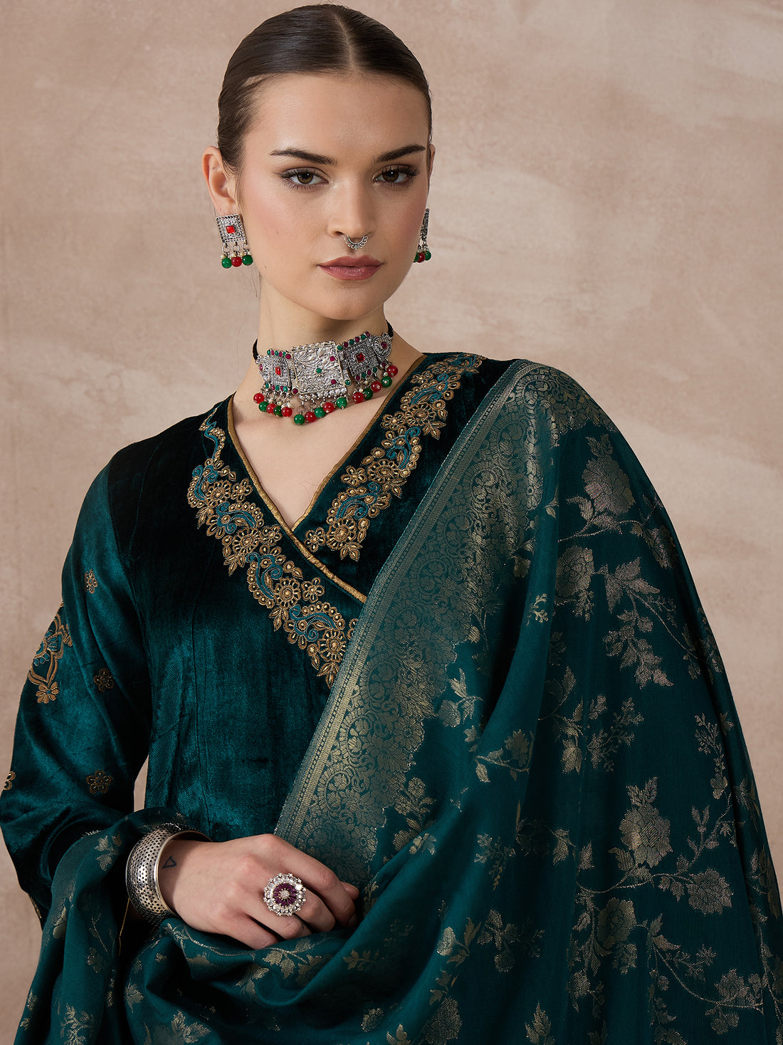 The Teal Empress Zareena Set