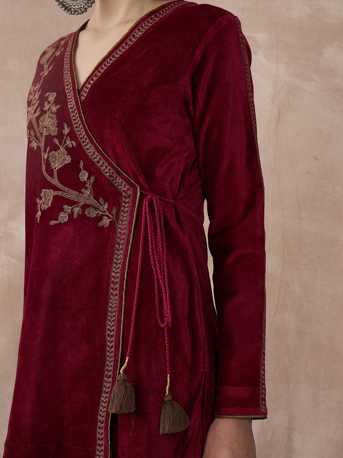 The Rose Élan Velvet Sharara Set