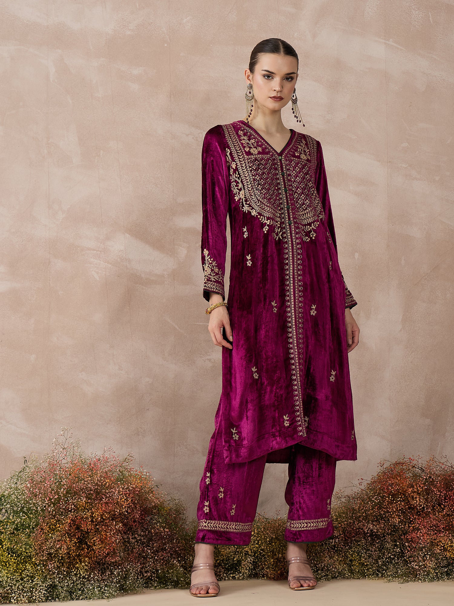 The Rosé Regalia Kurta Set