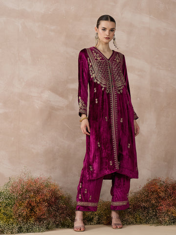 The Rosé Regalia Kurta Set