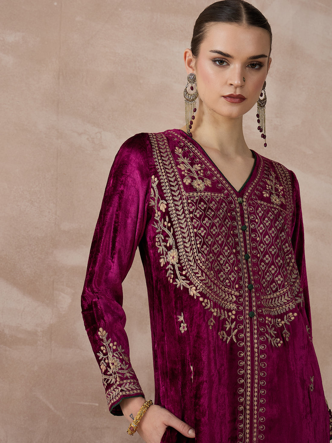 The Rosé Regalia Kurta Set