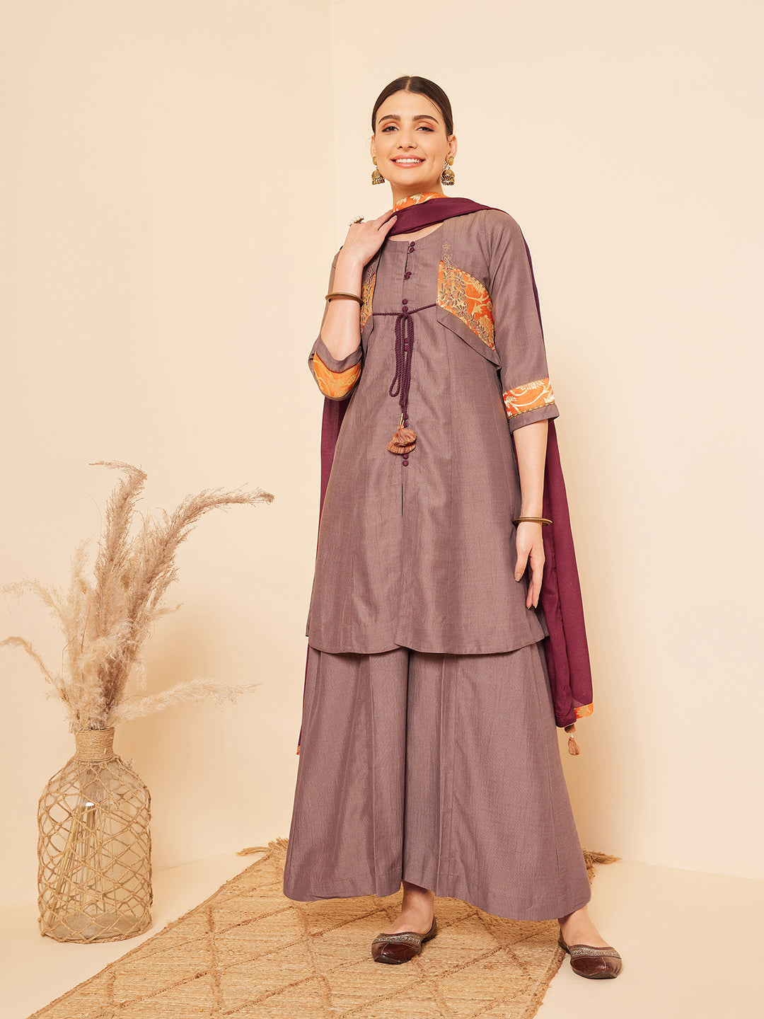 Mouse Kurta Set With Dupatta