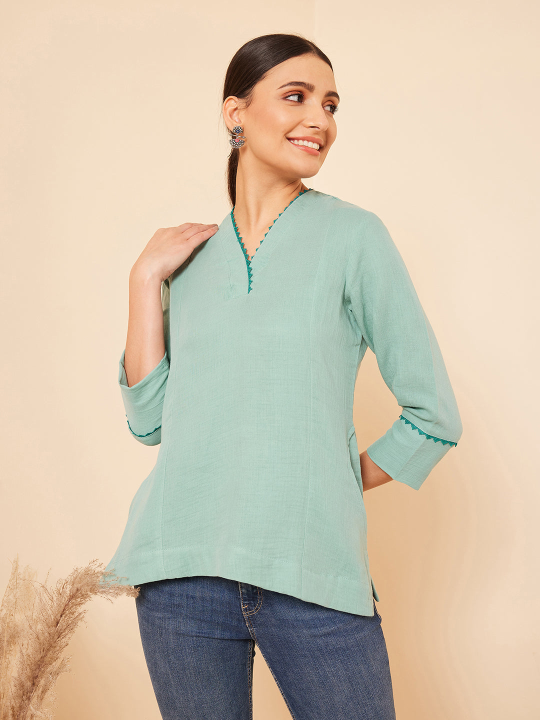 Aqua Blue Top