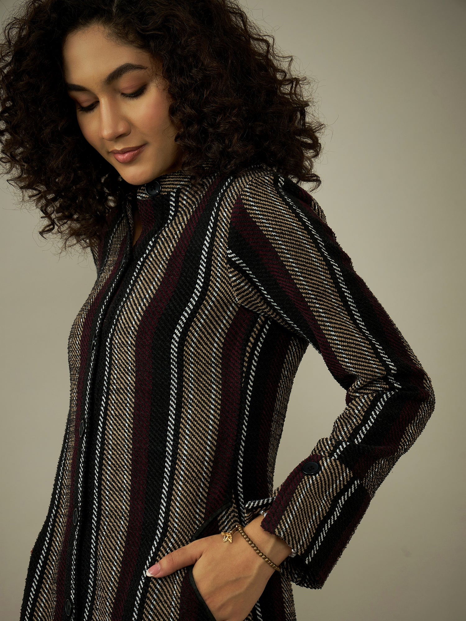 The Heritage Stripe Tweed Macket