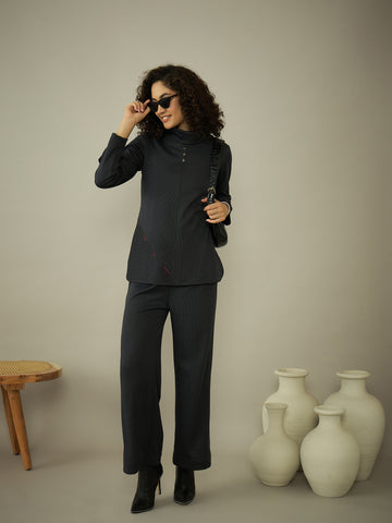 Monochrome Linea Woolen Co-ord Set