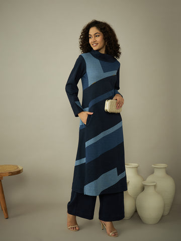 The Ocean Mist Blue A-Line Kurta Set