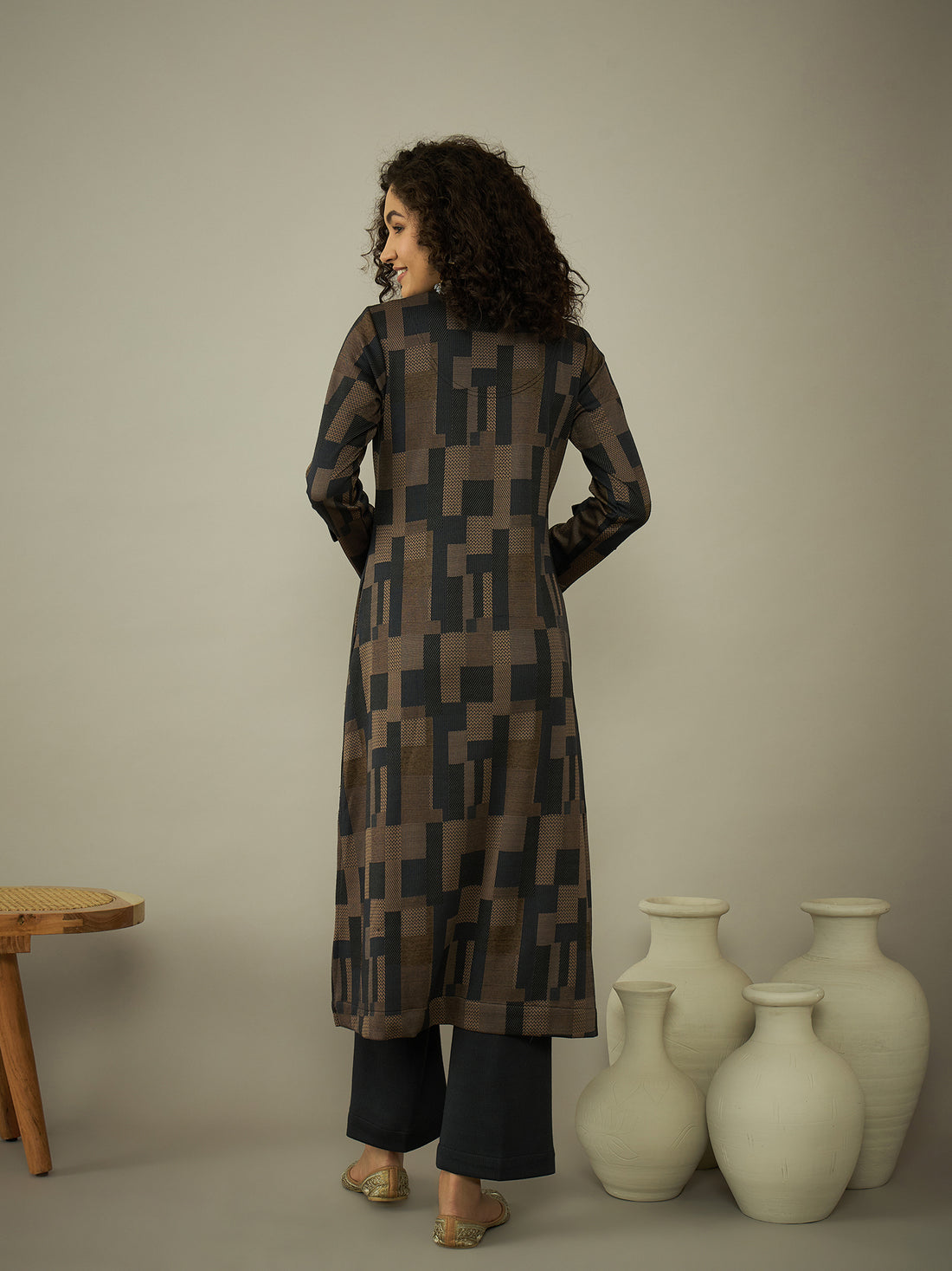 Black Printed Kurta set