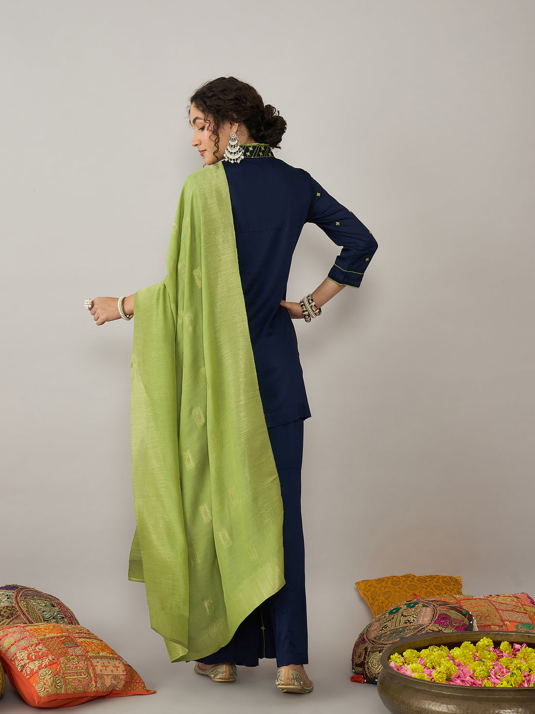 Navy Sharara Set with Dupatta