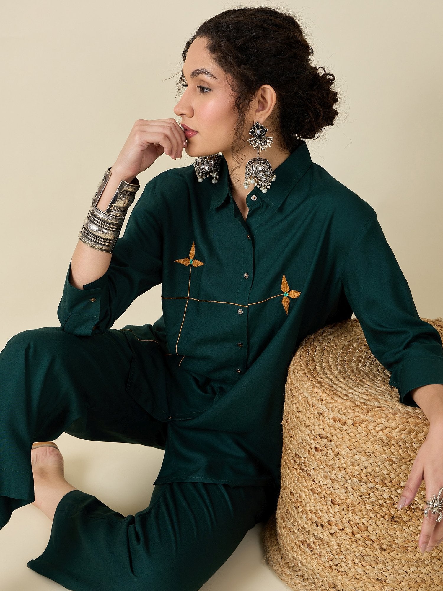 Bottle Green Co-ord Set