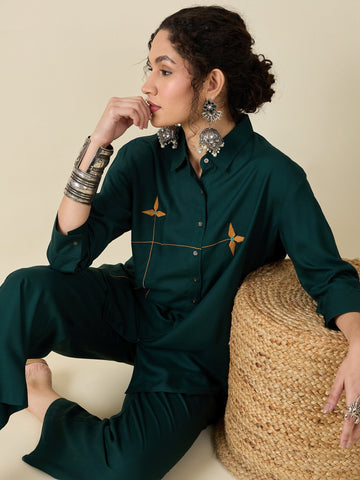 Bottle Green Co-ord Set
