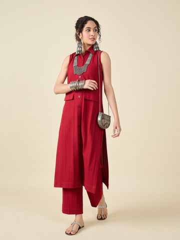 Forever Red Kurta Set