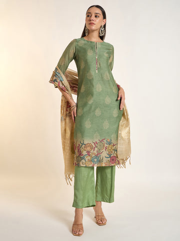The Sage Botanical Woven Dupatta Kurta Set