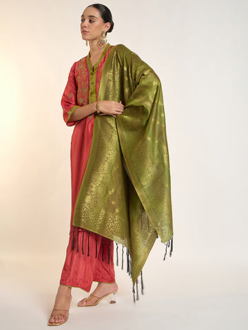 Coral Embroidered Kurta Set