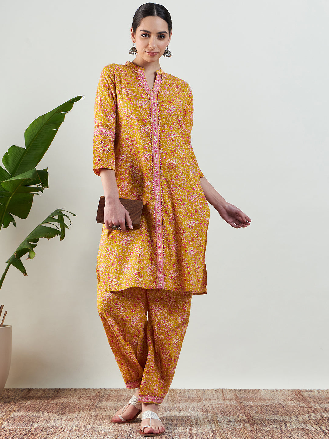 Amber Yellow Printed Salwar Set