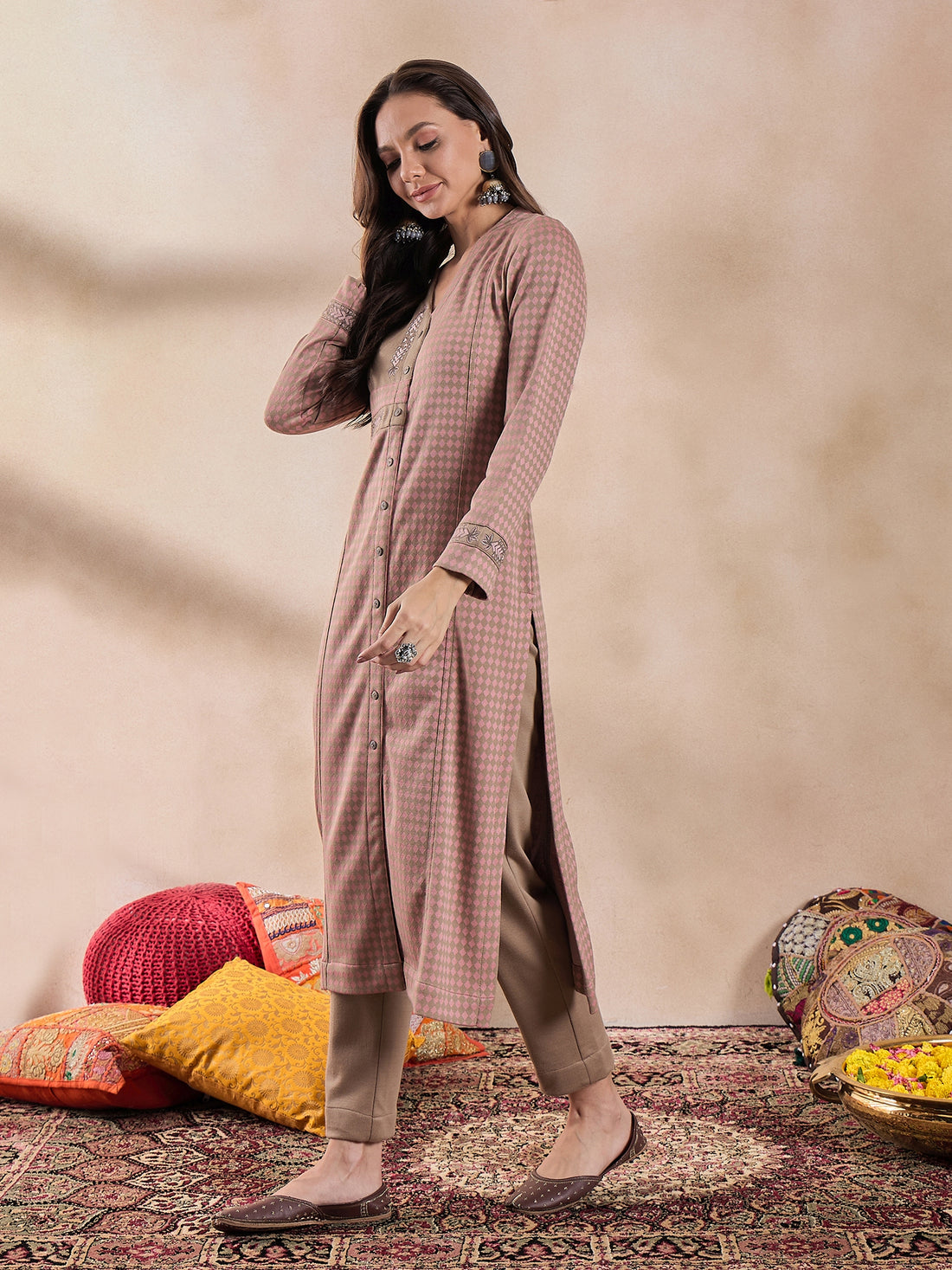 Beige kurta set