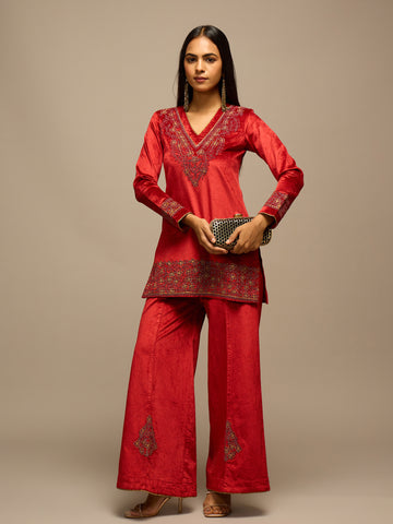 Festive Red Velvet Ensemble