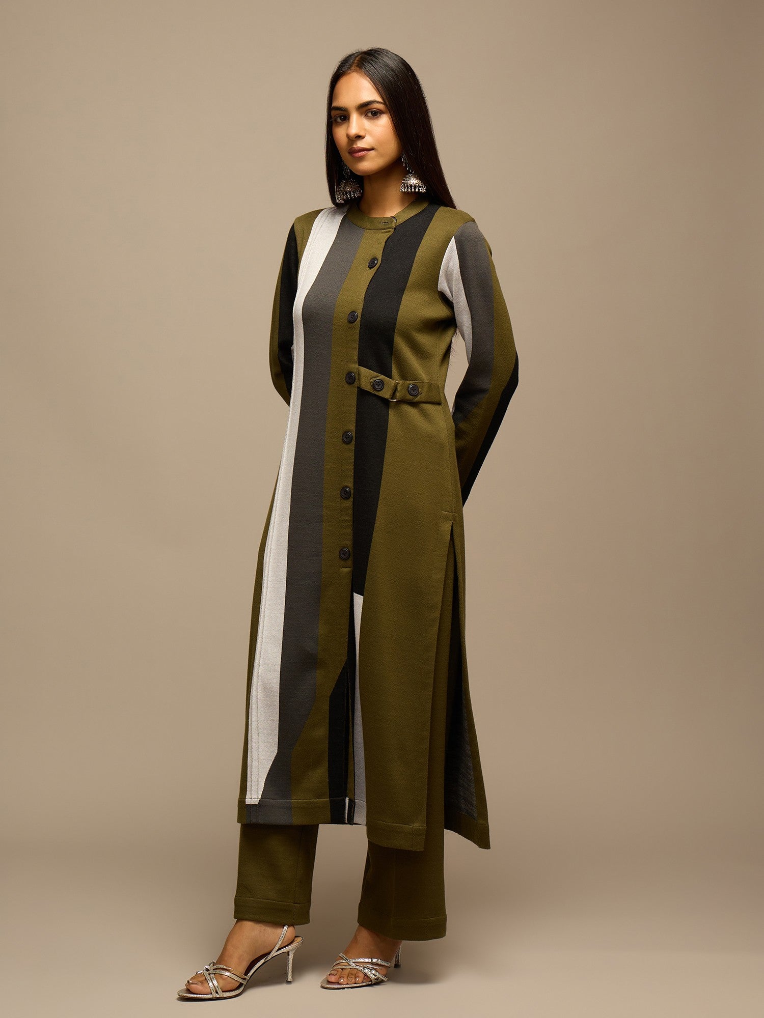 The Olive Statement Stripe Set