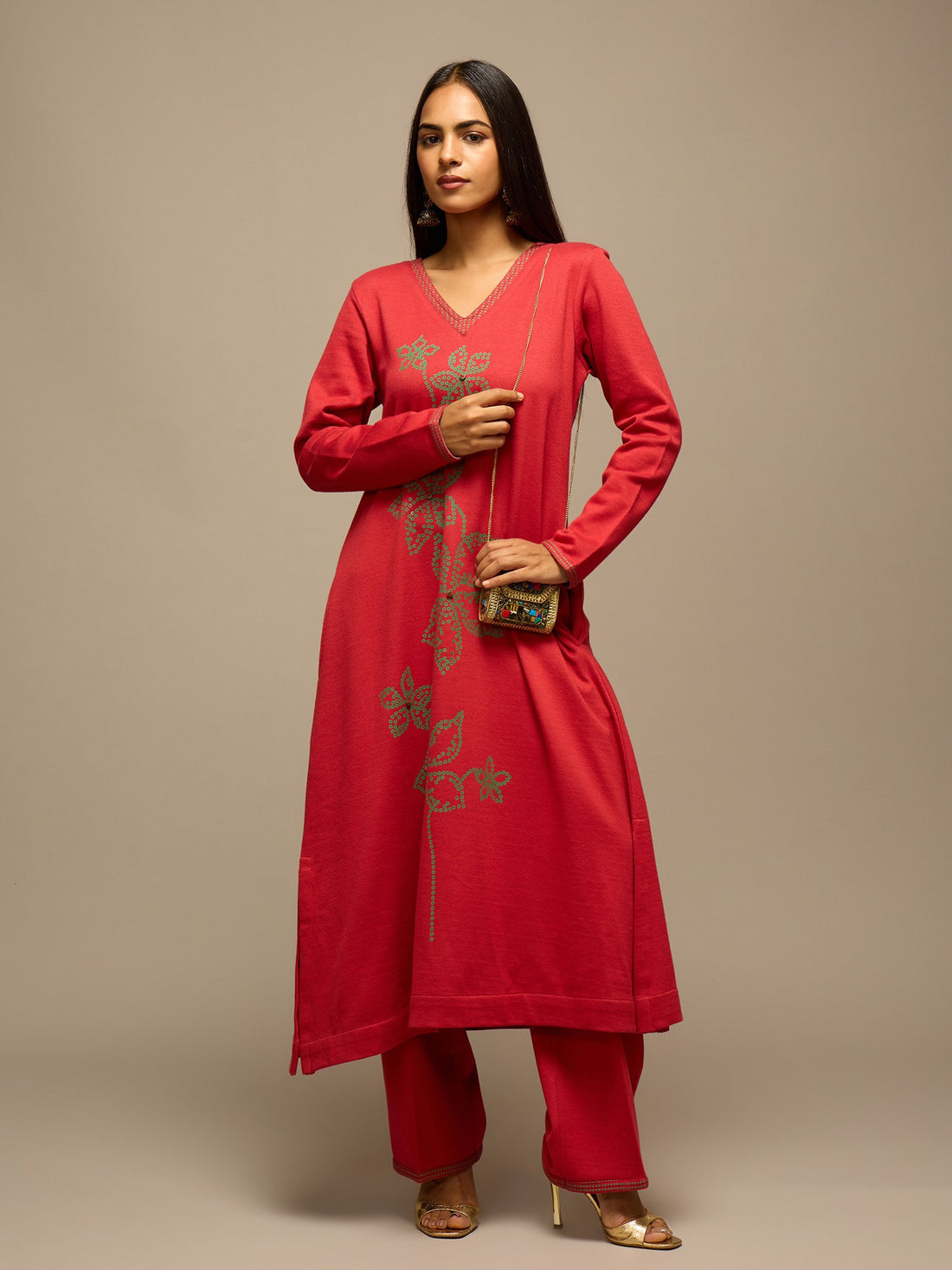 The Red Regal Kurta Set
