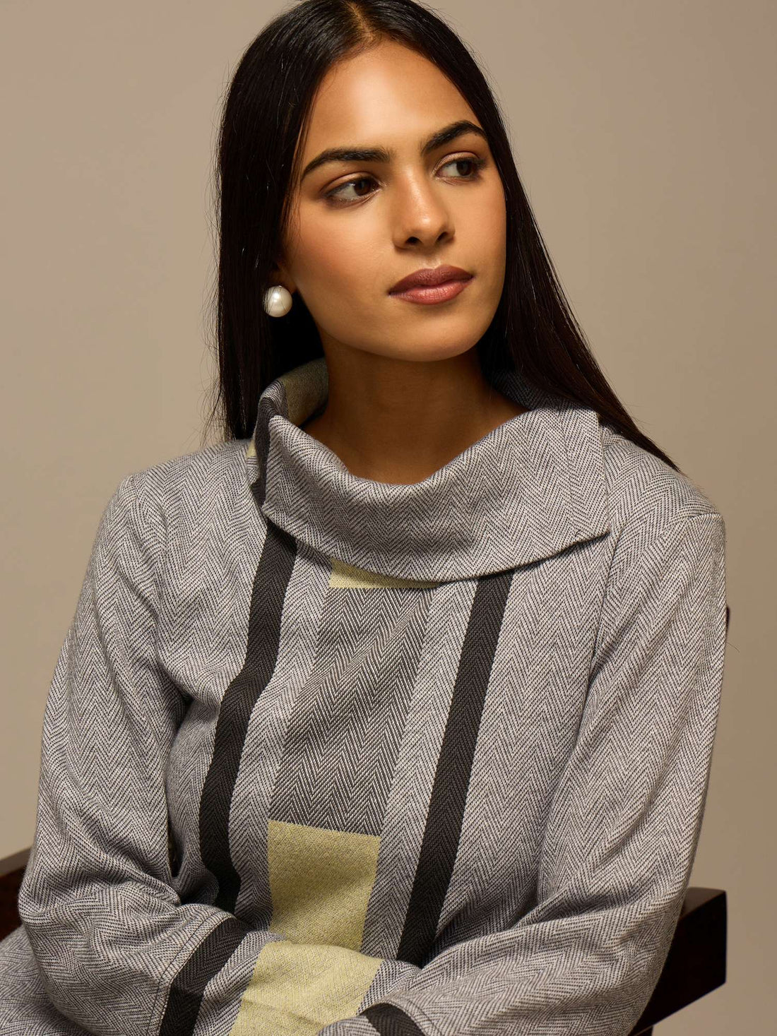The Charcoal Stripe Luxe Kurta Set