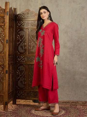 The Red Regal Kurta Set