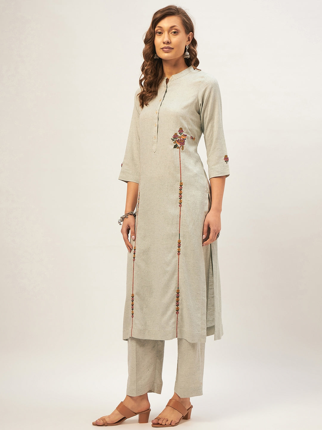 Moss Green Straight Kurta Set
