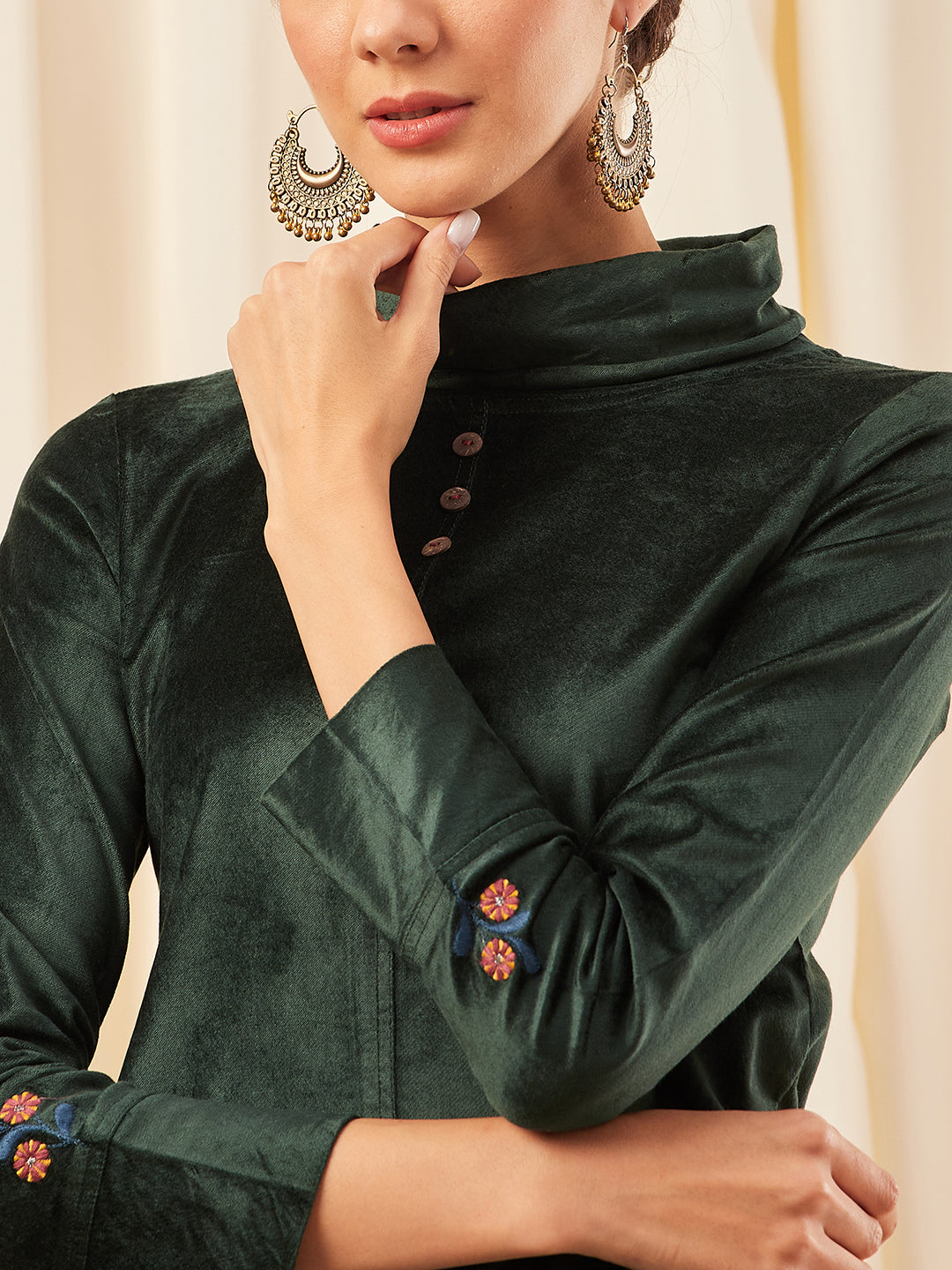 Emerald Green Velvet Co-ord Set