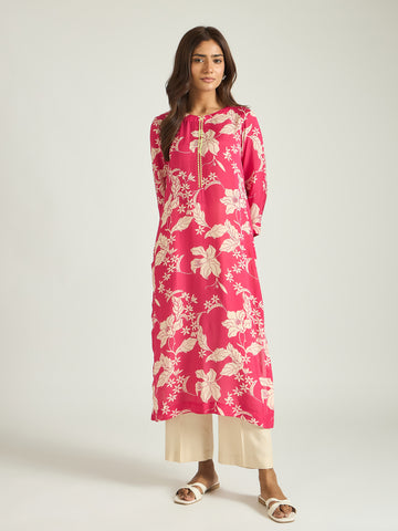 The Crimson Blossom Kurta Set