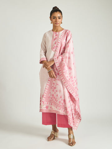 The Blush Geometry Kurta Set