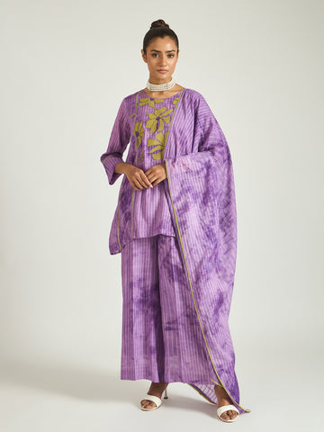 The Amara Lavender Silk Set