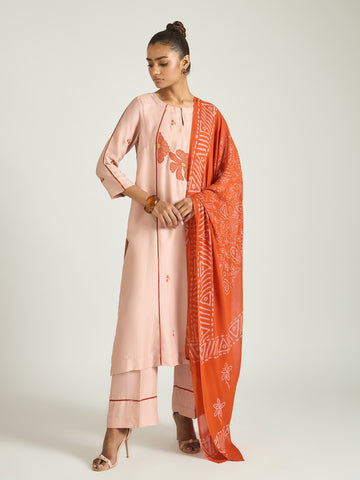 The Peach Ember Kurta Set