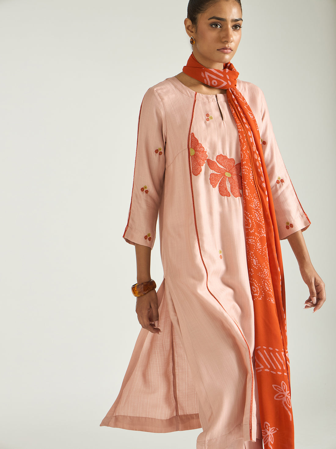 The Peach Ember Kurta Set