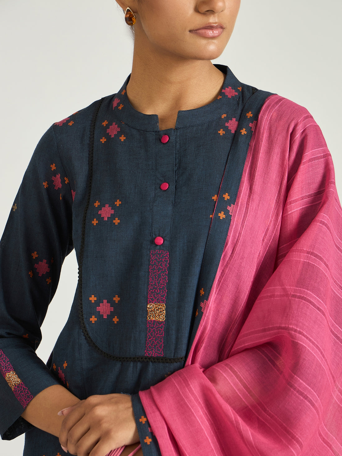 The Indigo Petal Kurta Set