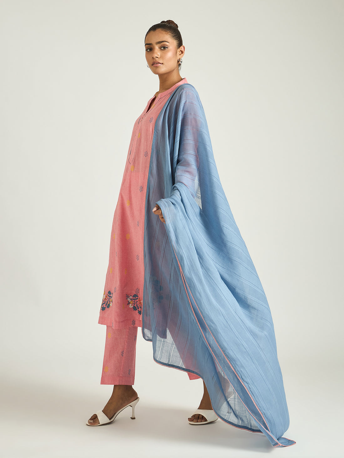 The Rose Mist Kurta Set with Dupatta