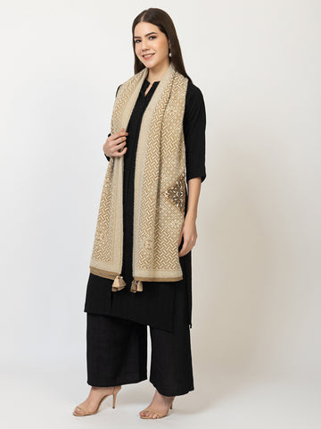 The Heritage Beige Woollen Shawl