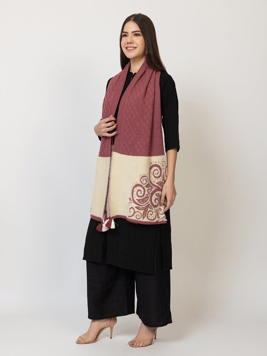 The Mauve Royale Woollen Shawl