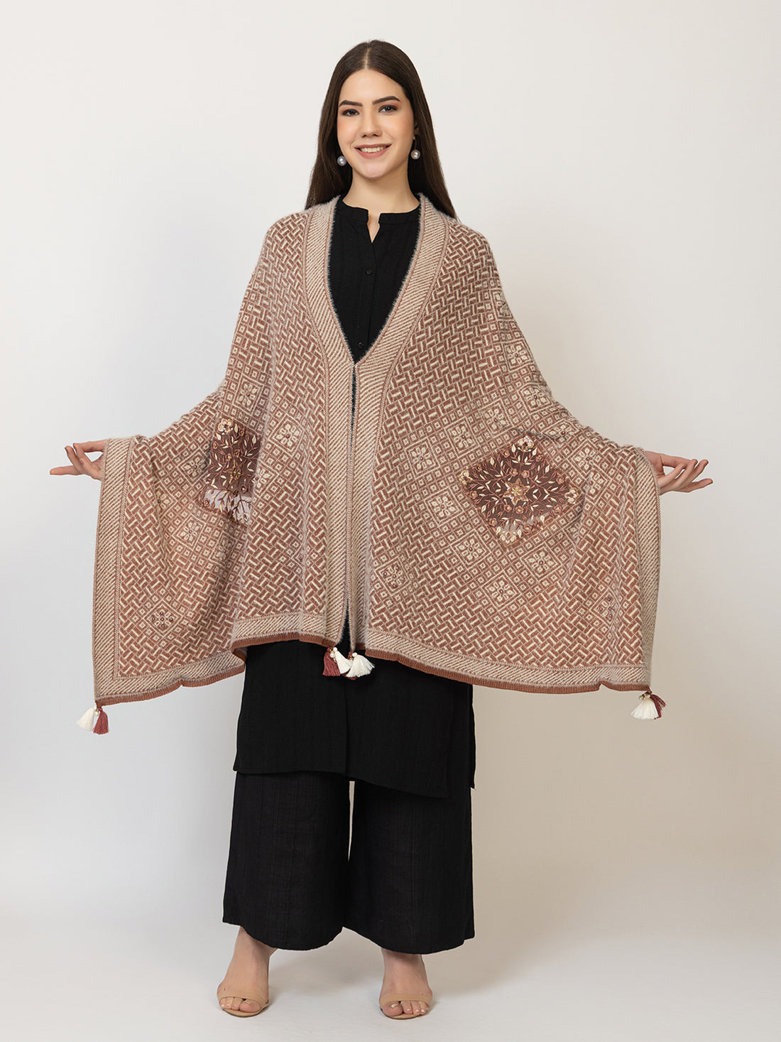 The Blush Heritage Woollen Shawl