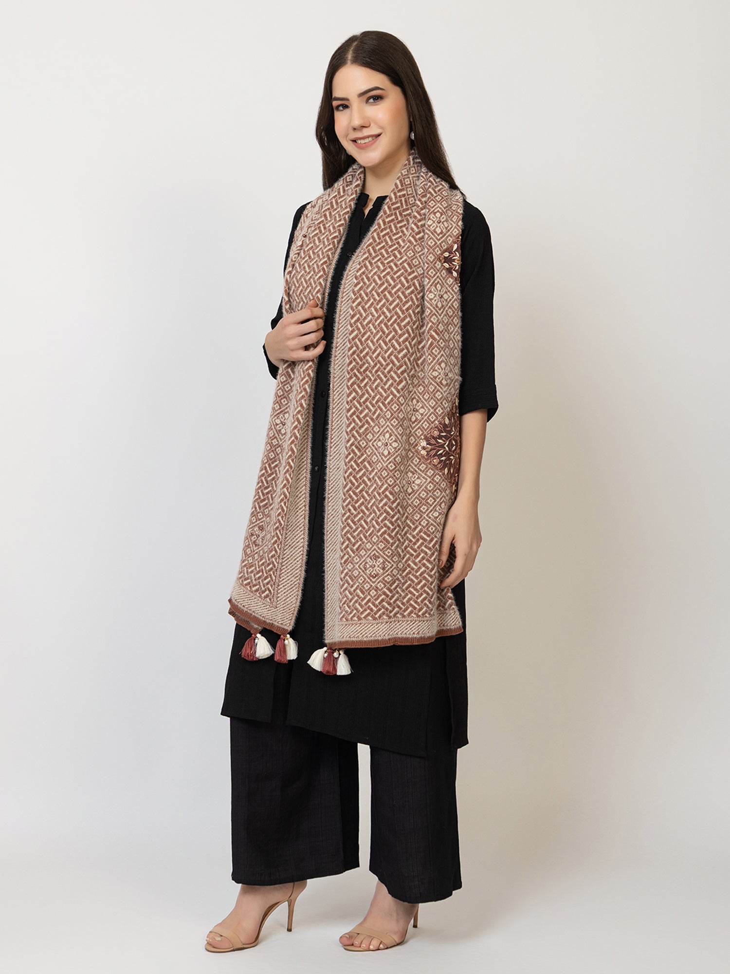 The Blush Heritage Woollen Shawl