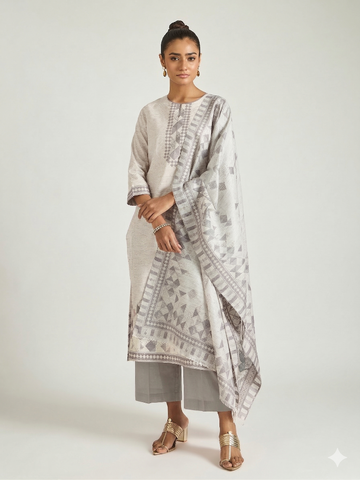 The Subtle Geometry Kurta Set