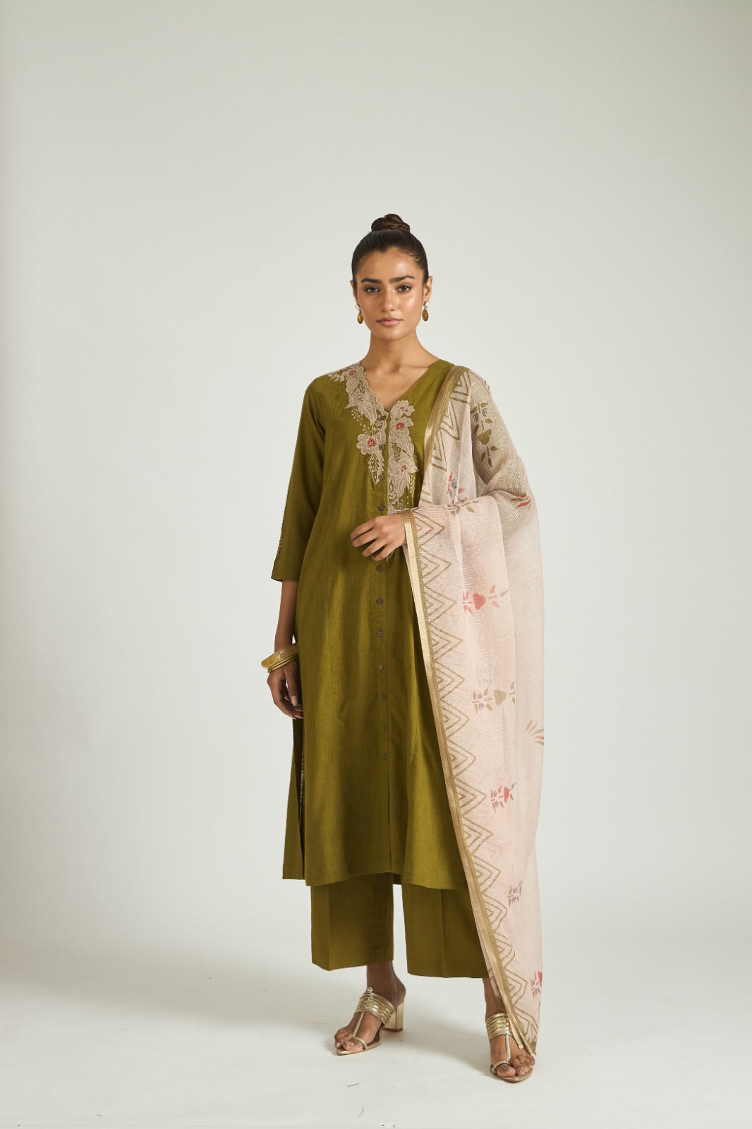 The Olive Bloom Kurta Set