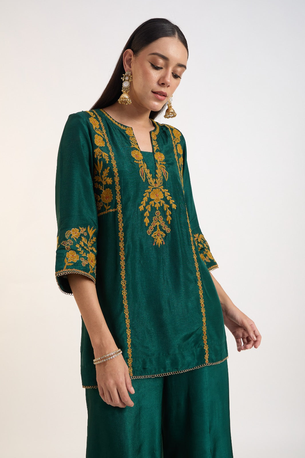 The Emerald Embroidered Co-ord Set
