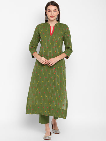 Green Kurta Set