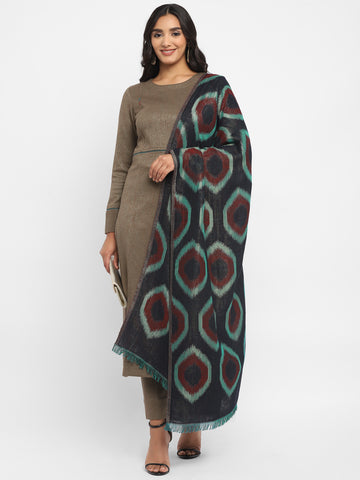 Mud Brown  Woollen Kurta Set with Dupatta