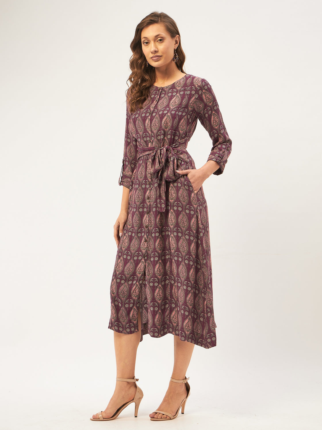 Printed Middy Dress