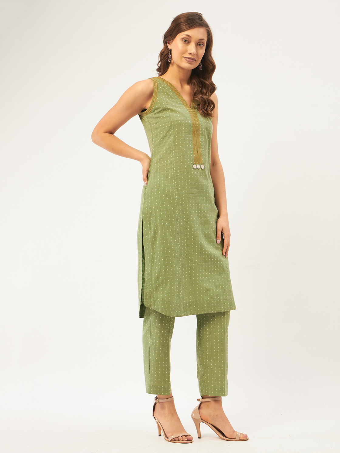 Green Kurta Set