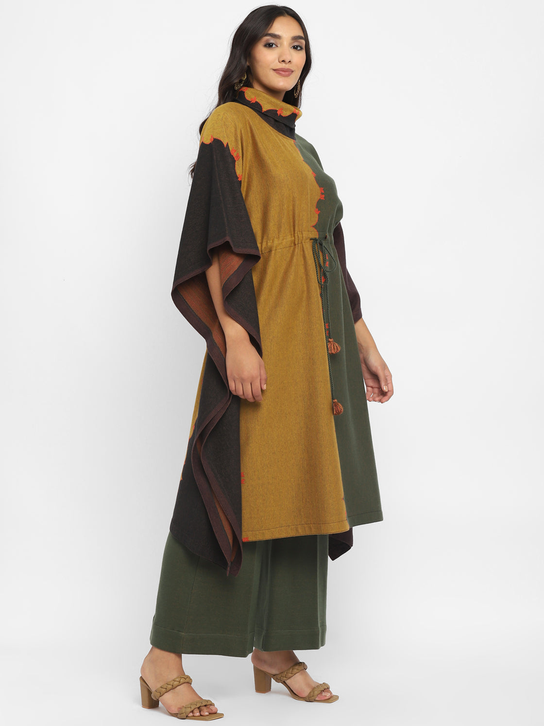 Green Woollen Kaftan Kurta