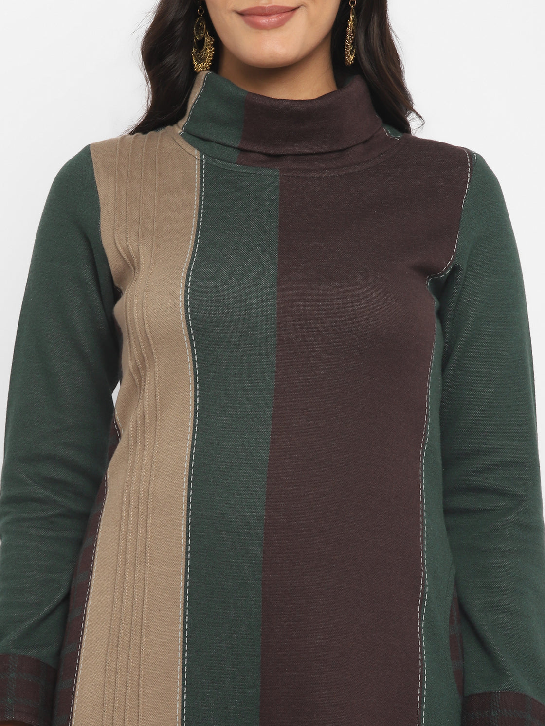 Green Woollen Kurta Set