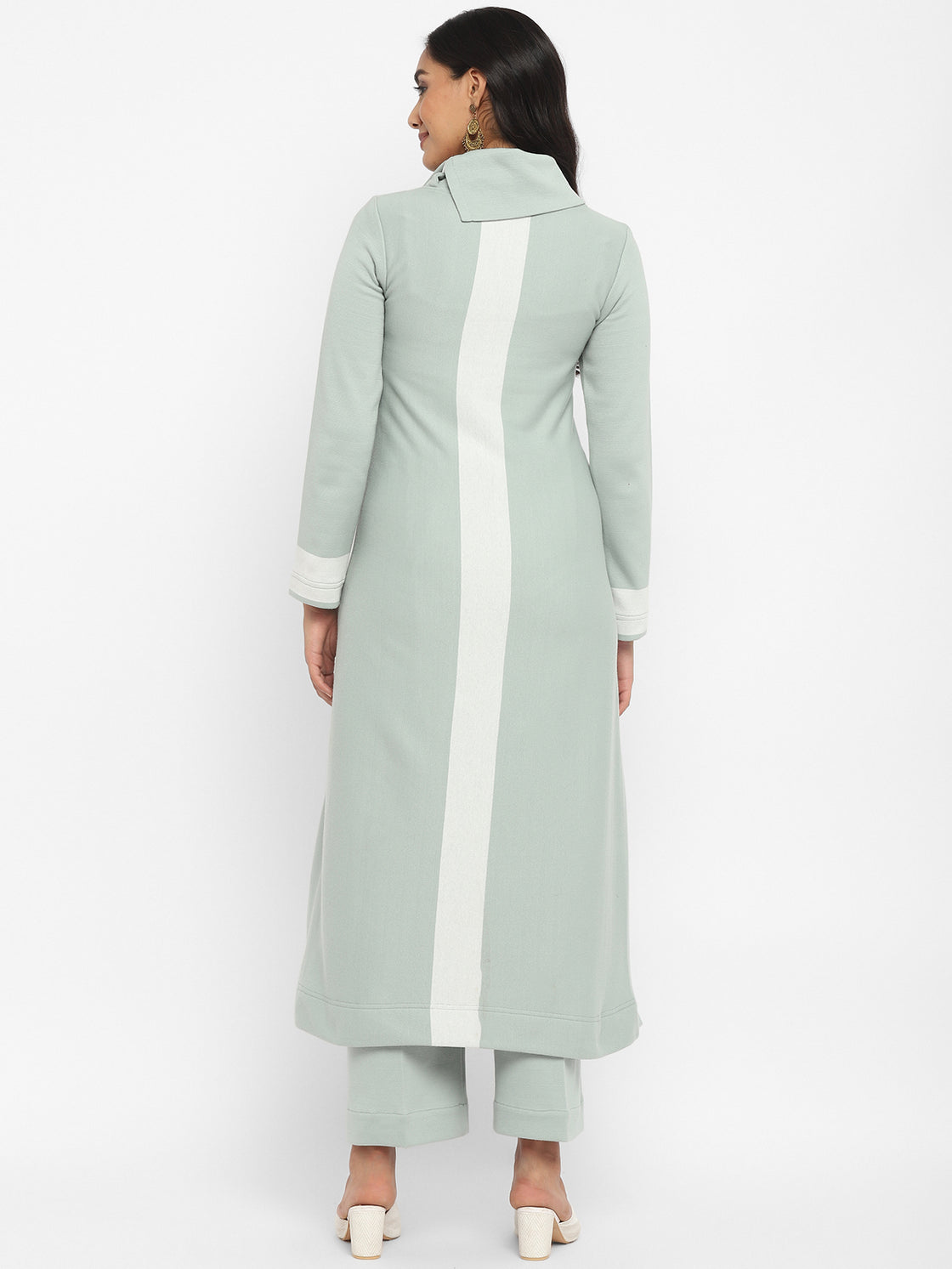 Sea Green Woollen Kurta Set