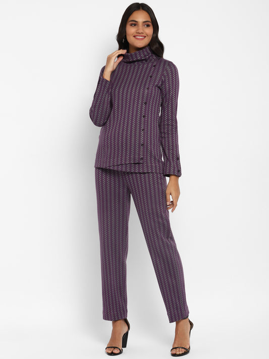 Purple Woolen Co-Ord Set